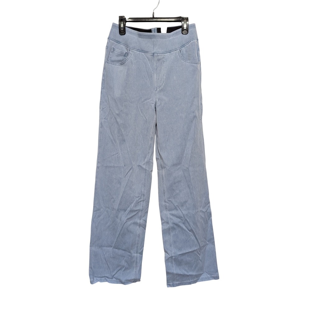 Halara Flex Wide Leg Jeans Womens Small Light Blue Stretch Denim Pants NWT Flaw